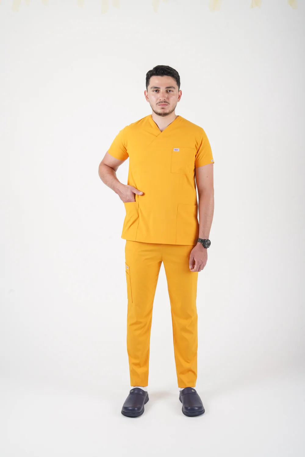 Erkek Vega Soft Likralı Takım V Yaka - Görsel 1